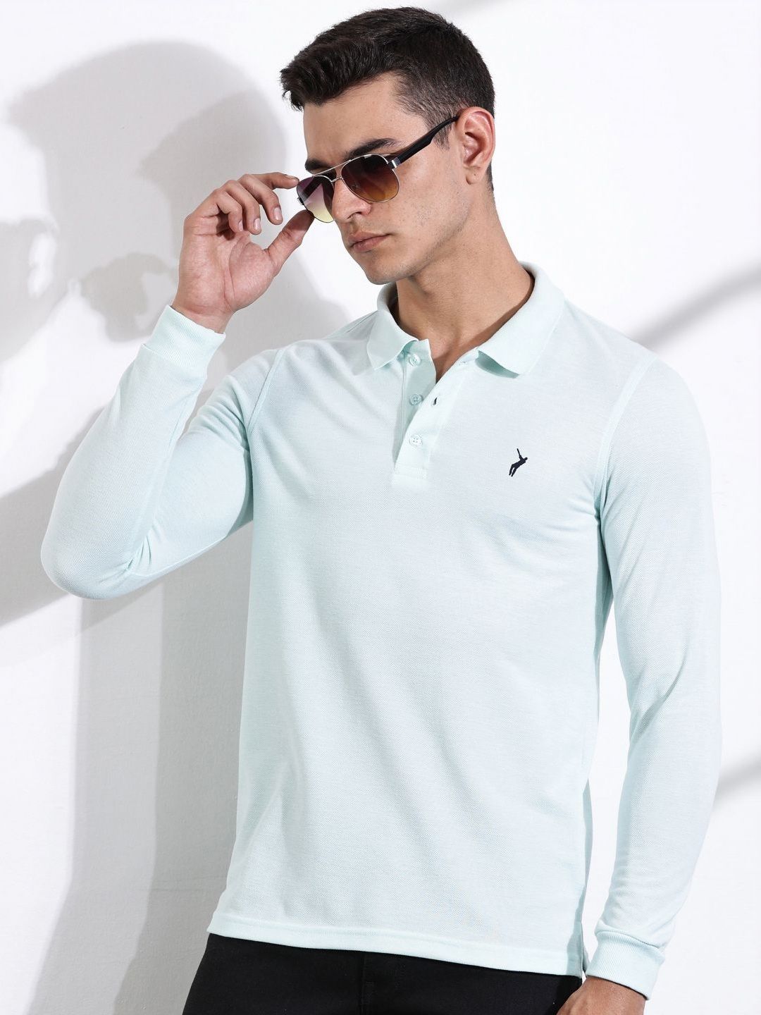 T-shirt kolar pepejal lelaki Thomas Scott Men