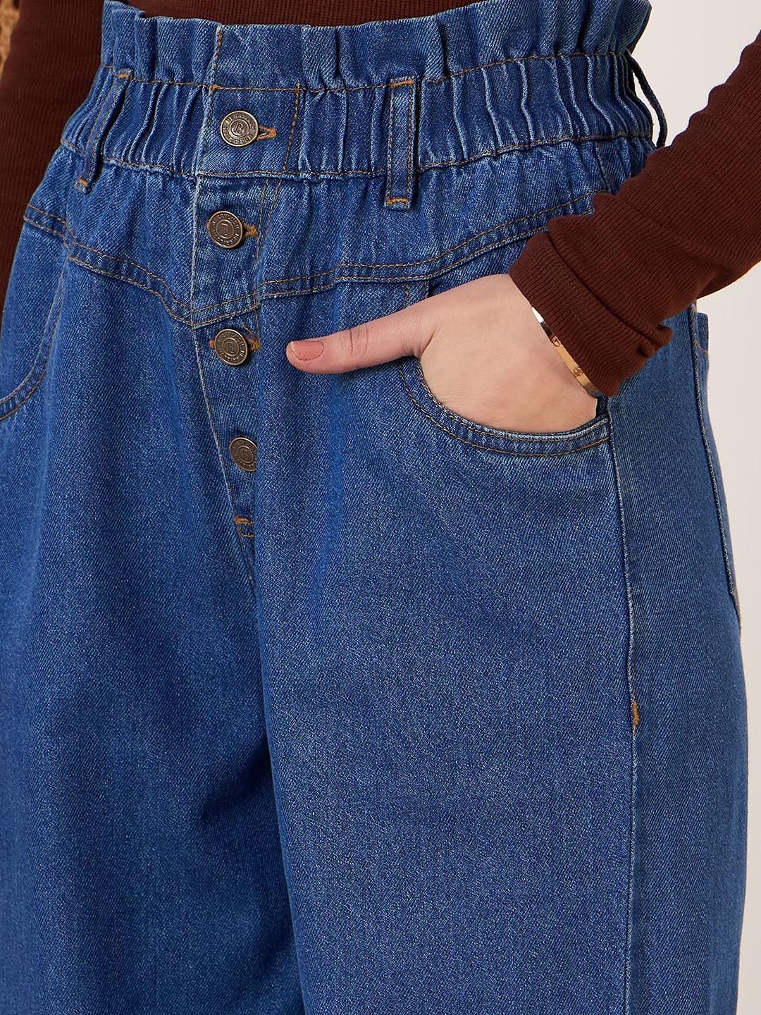 Berrylush Women Jogger High-Rise Jeans
