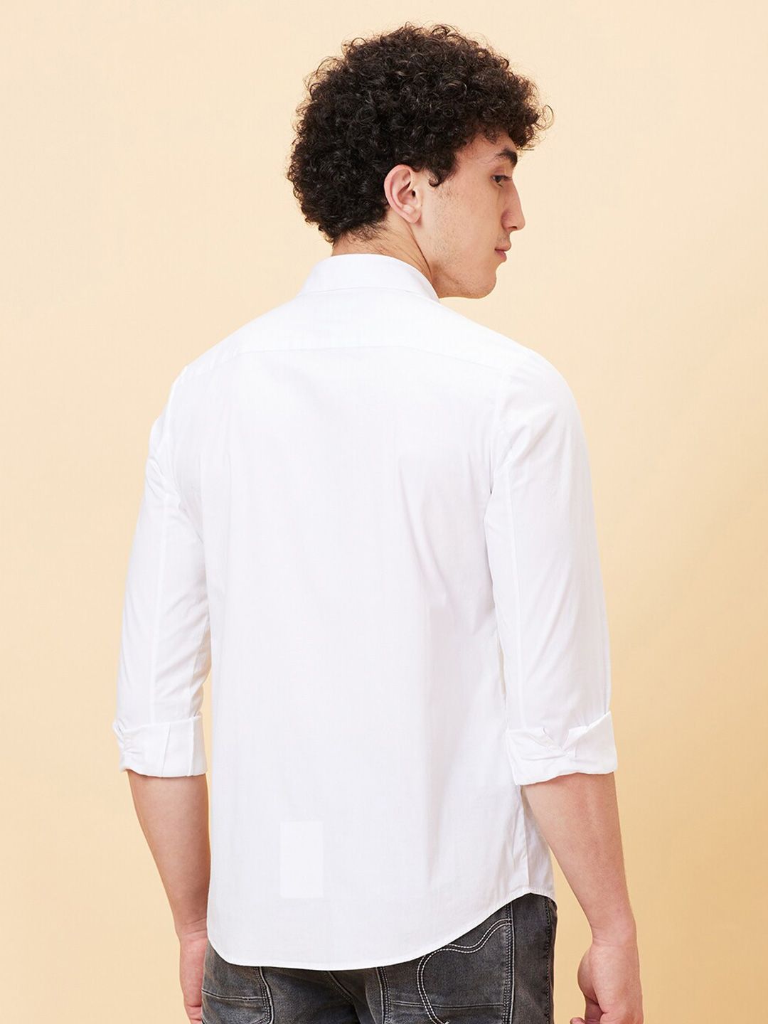 Being Human Spread Collar Slim Fit Casual Shirt