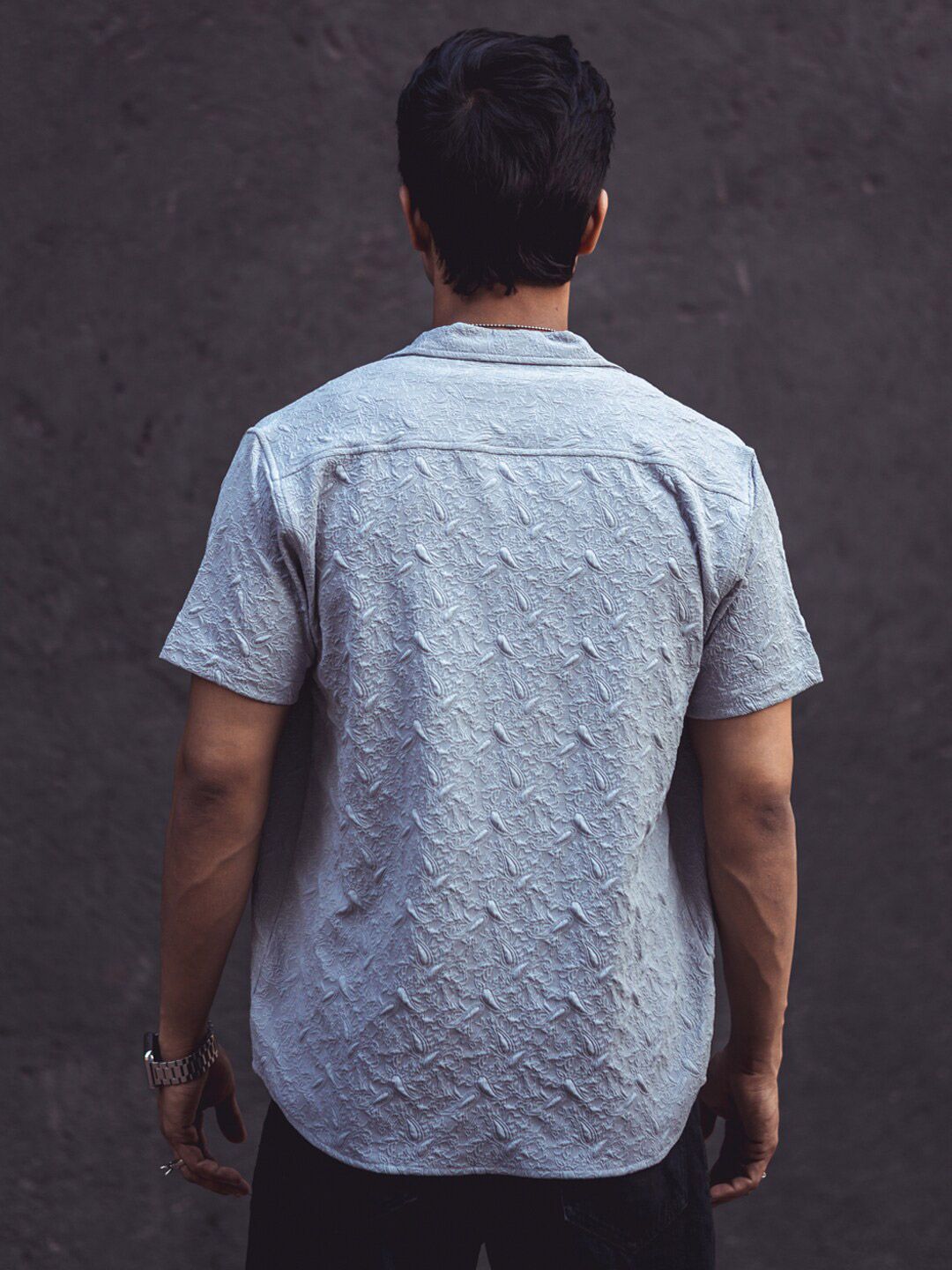 Powerlook Self Design Casual Shirt