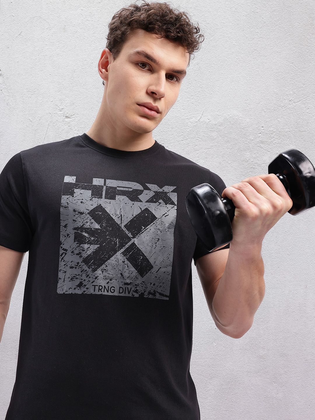 HRX by Hrithik Roshan Brand Logo Printed Training T-shirt