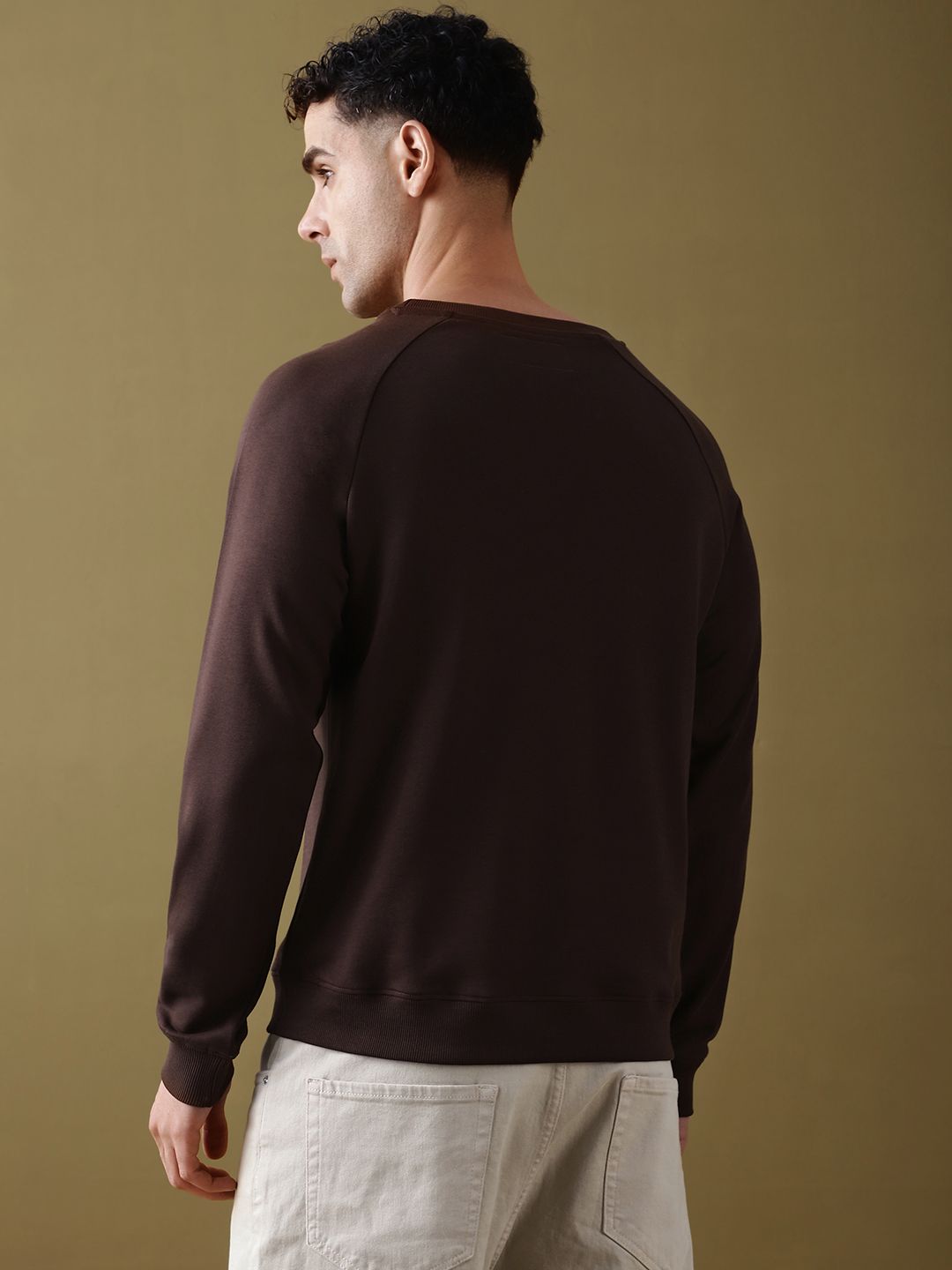 DILLINGER Men Solid Ultra Soft Drapey Cotton Raglan T-Shirt