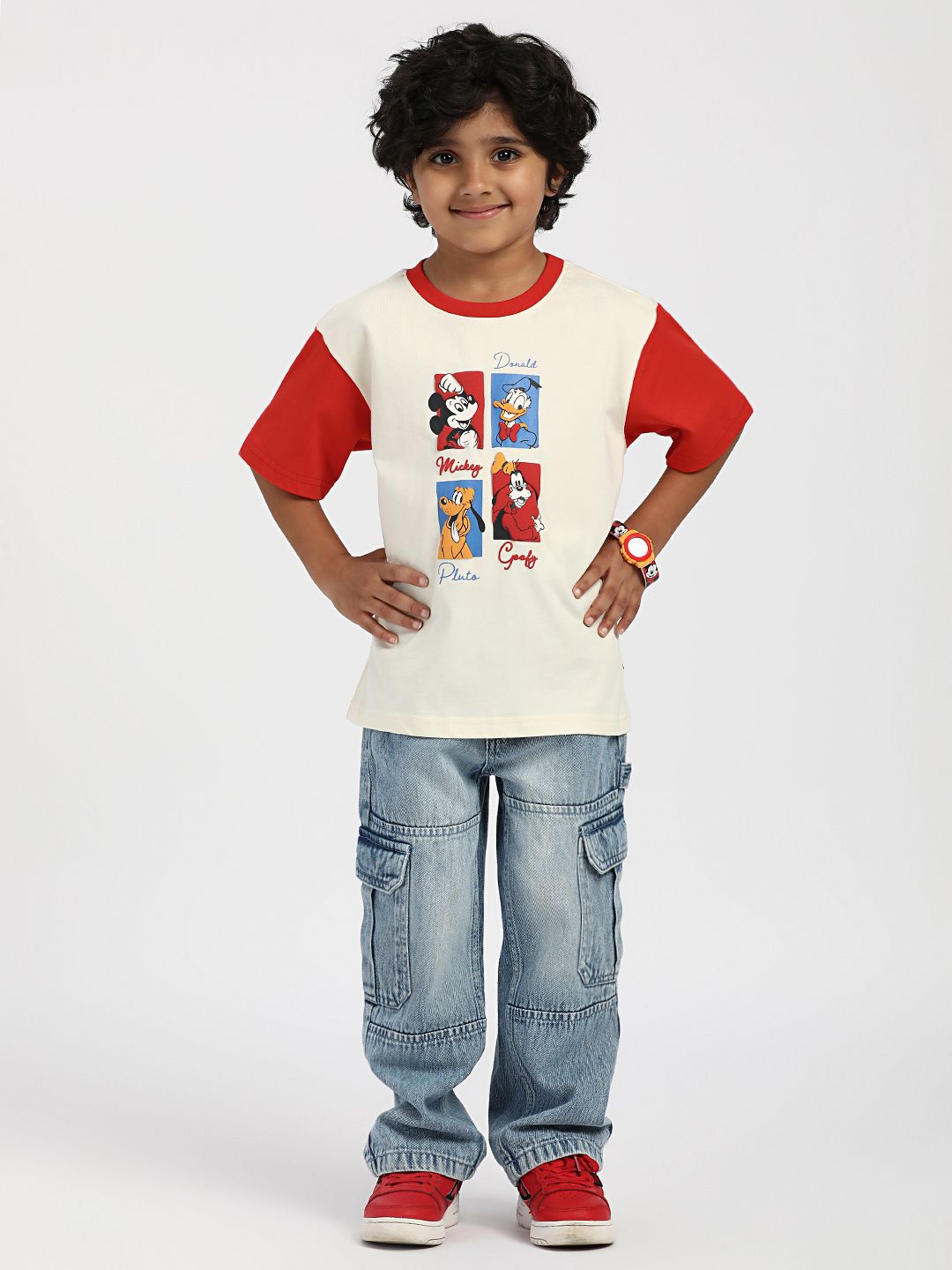 Nauti Nati Boys Graphic Printed Round Neck Cotton T-Shirt