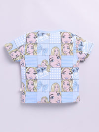 Happy Faces Girls Barbie Printed Pure Cotton T-shirt