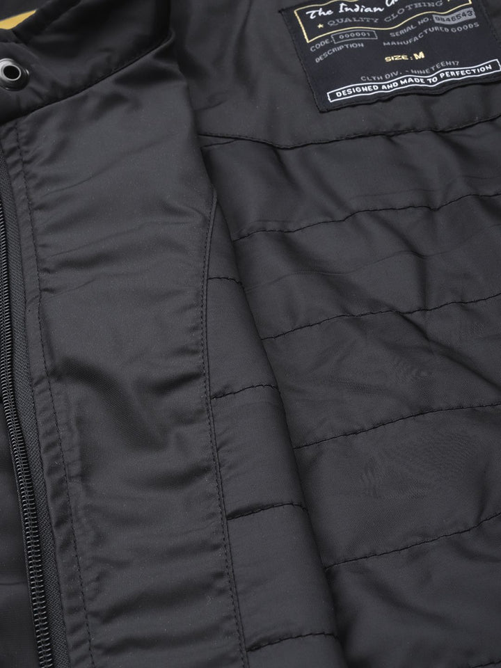 The Indian Garage Co Men Black Solid Tailored Jacket