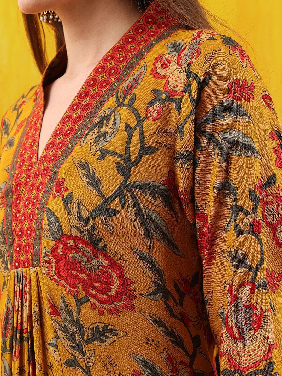 KALINI Floral Printed Kurta with Palazzos & Dupatta