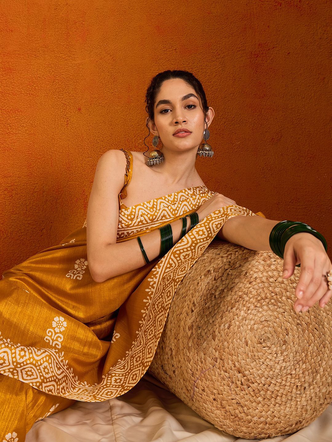 Saree mall Ethnic Motifs Bagru Sarees