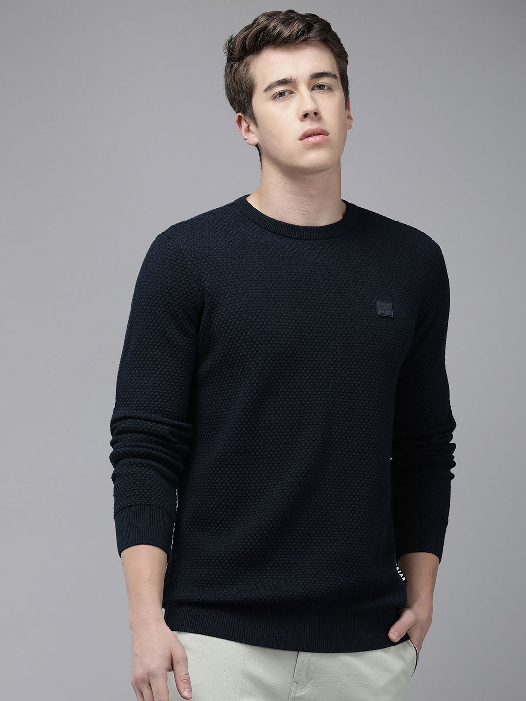 THE BEAR HOUSE Pure Cotton Applique Slim Fit T-shirt