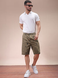 The Indian Garage Co Men Cotton Abstract Printed Shorts
