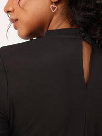 DressBerry Darling Details Printed Ribbed Fit & Flare Dress