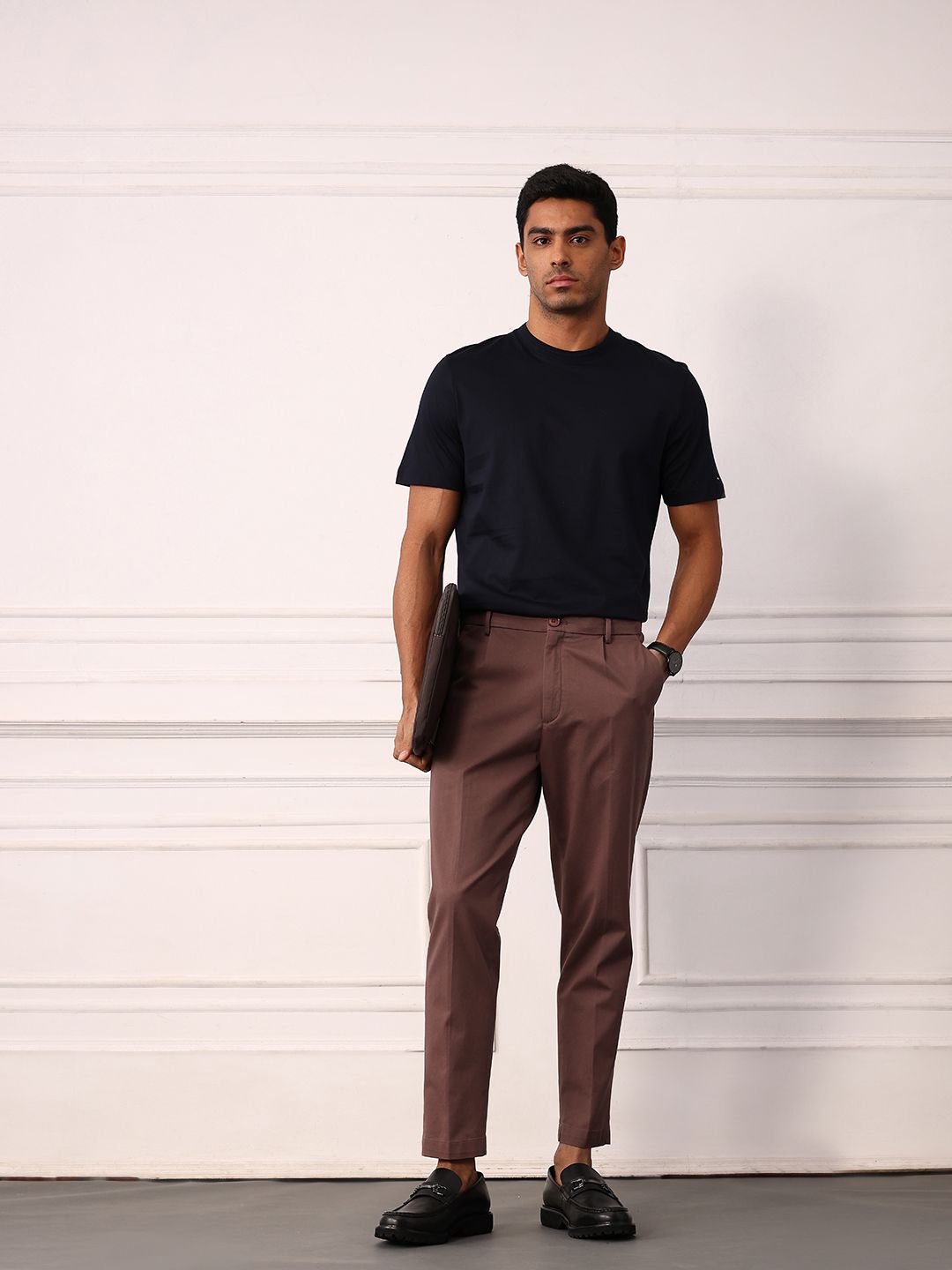 Mr Bowerbird Men Industry Mid-Rise Liberal Fit Chinos
