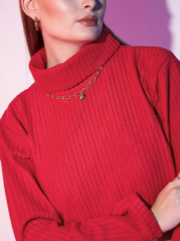 STREET 9 Turtle Neck Crop Top