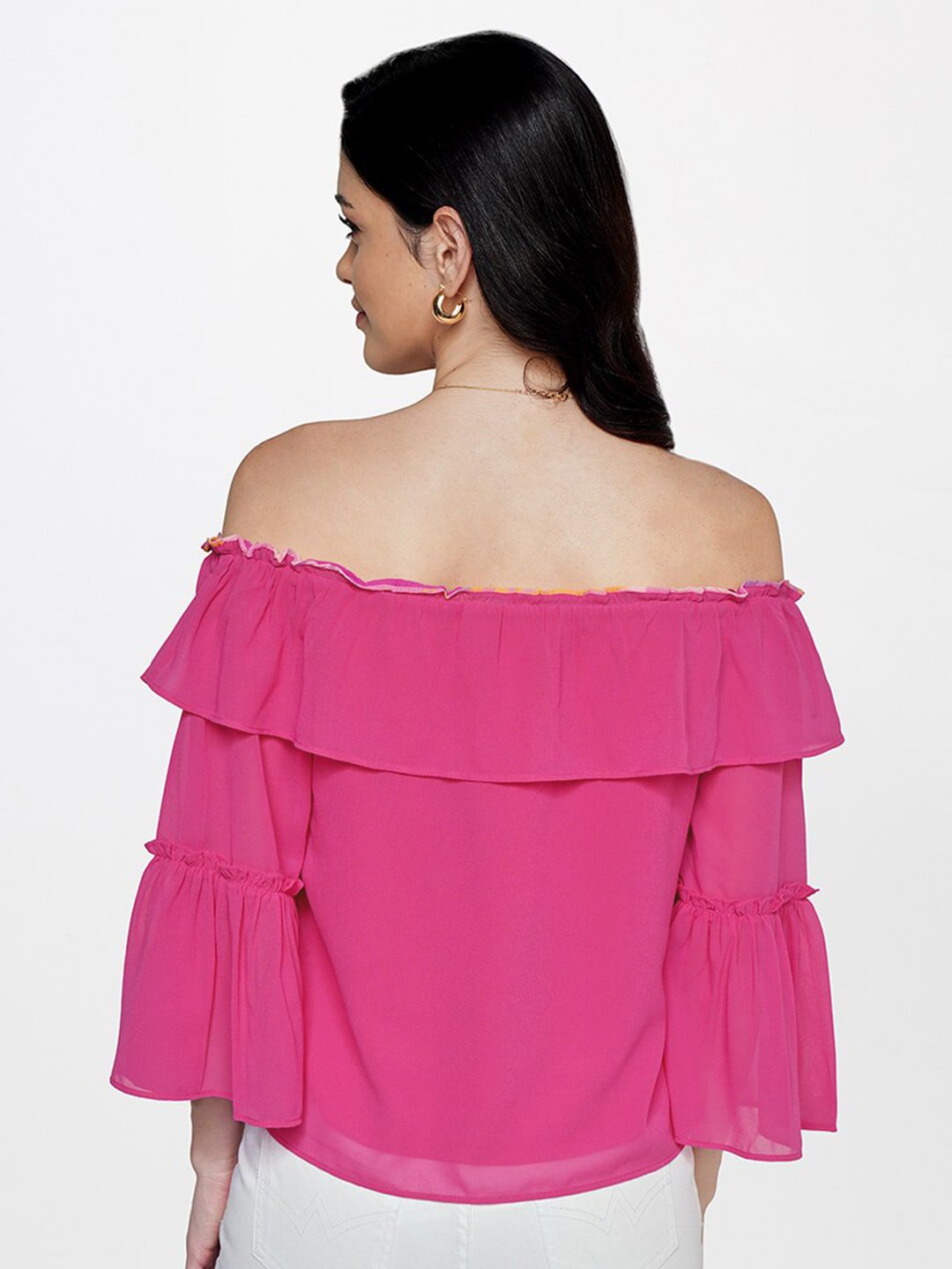 AND Off-Shoulder Bell Sleeve Top