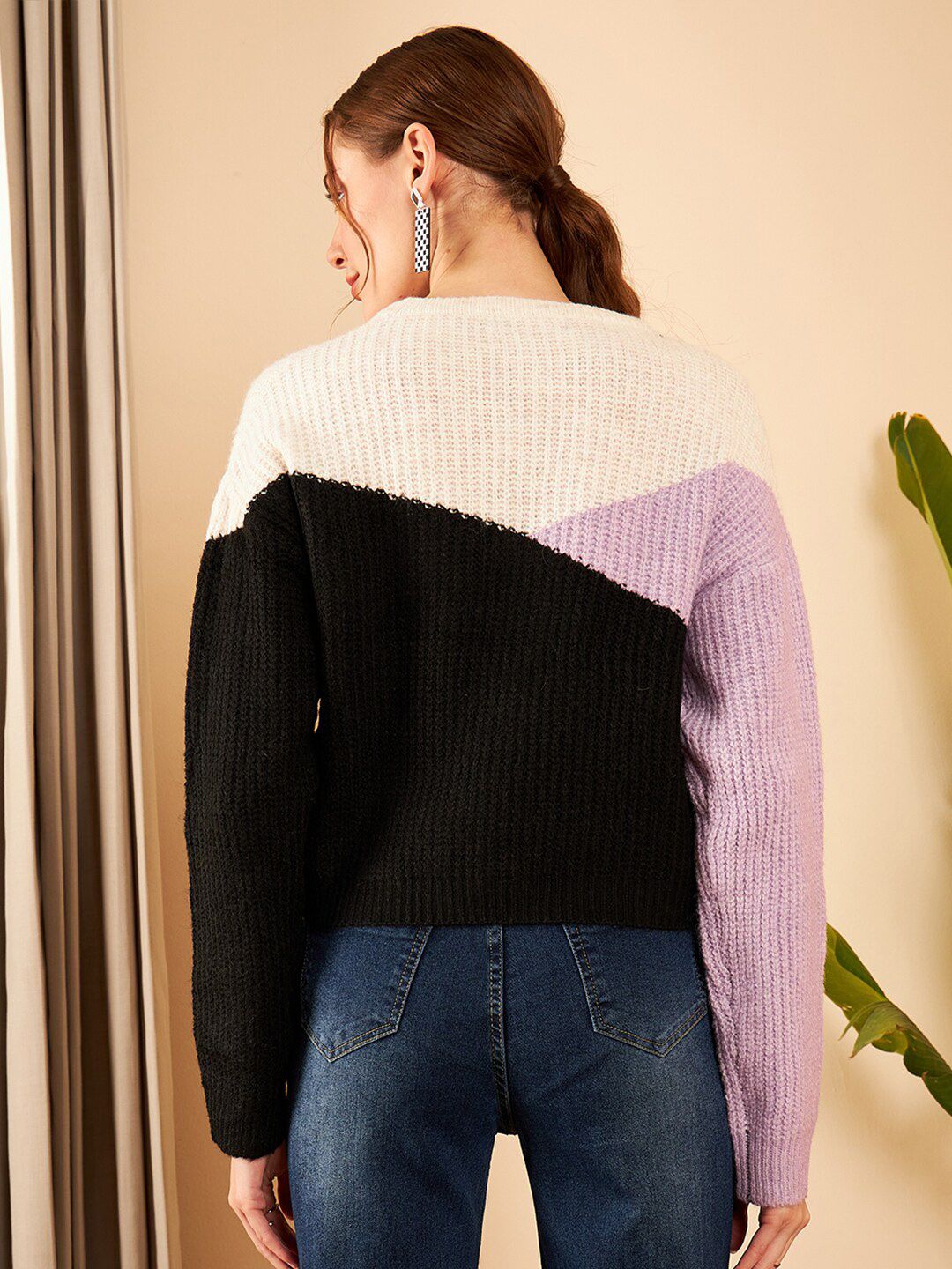 STREET 9 Colourblocked Acrylic Pullover