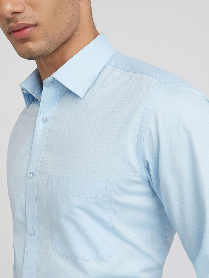 Raymond Men Slim Fit Pure Cotton Ditsy Printed Formal Shirt