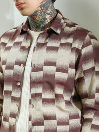 Campus Sutra Men Comfort Fit Geometric Printed Spread Collar Cotton Casual Shirt