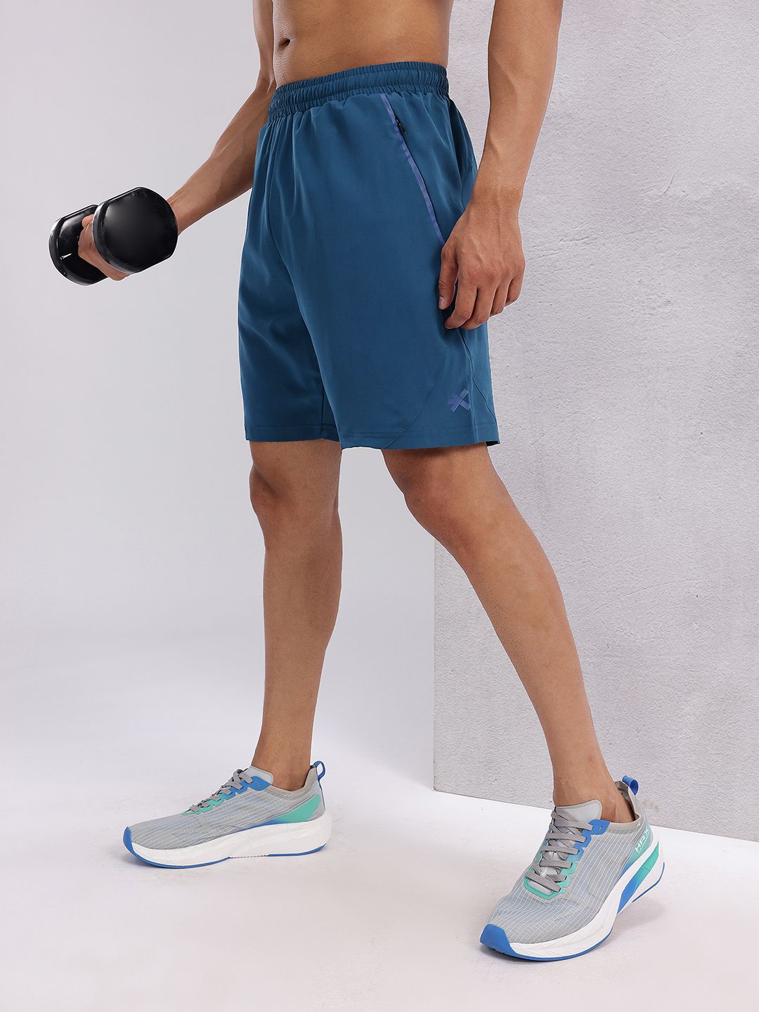 HRX by Hrithik Roshan Men Brand Logo Print Detail Mid-Rise Training Shorts