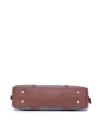 ZOUK Floral Printed Structured Shoulder Bag