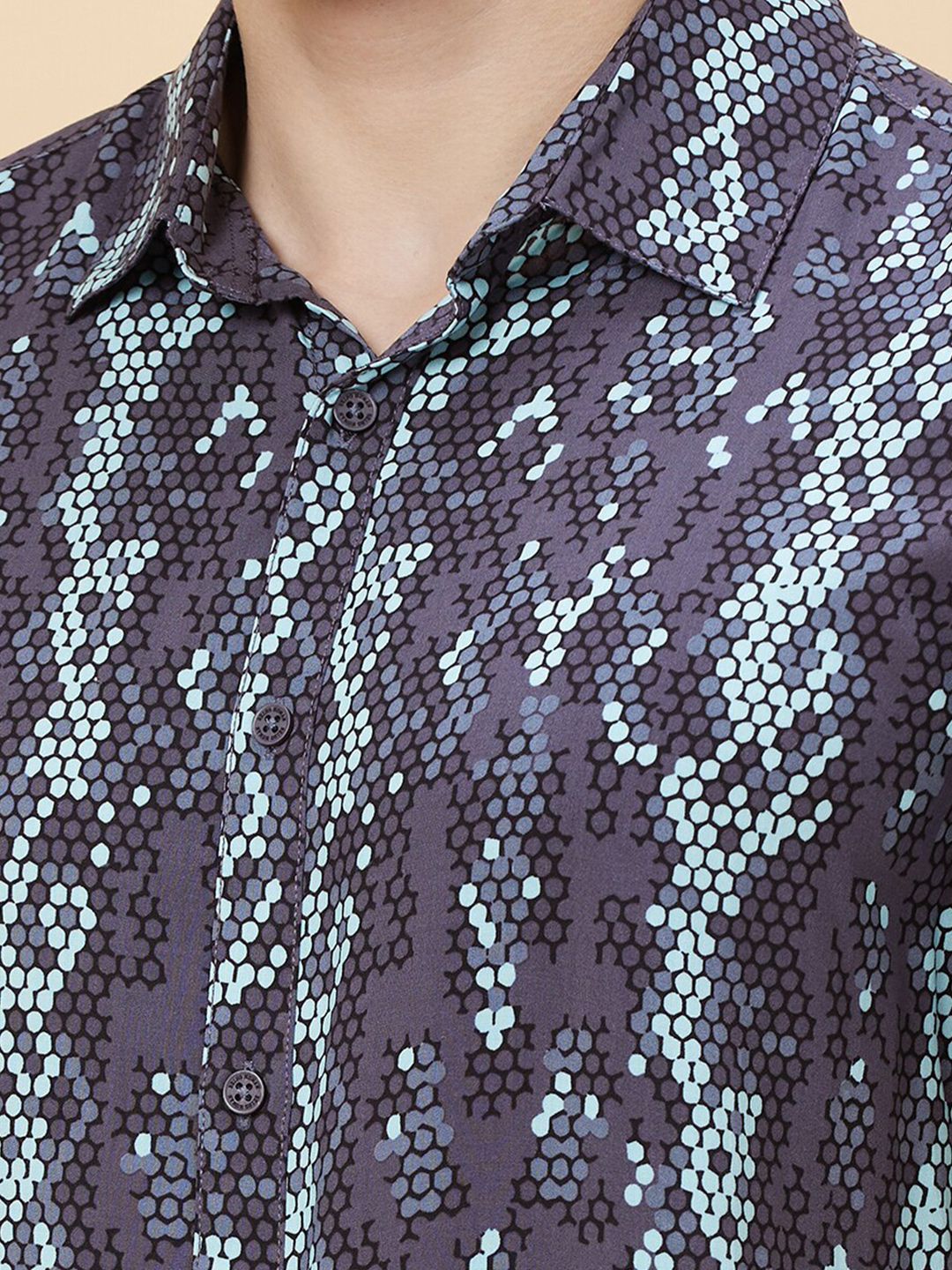 Being Human Slim Fit Abstract Printed Casual Shirt