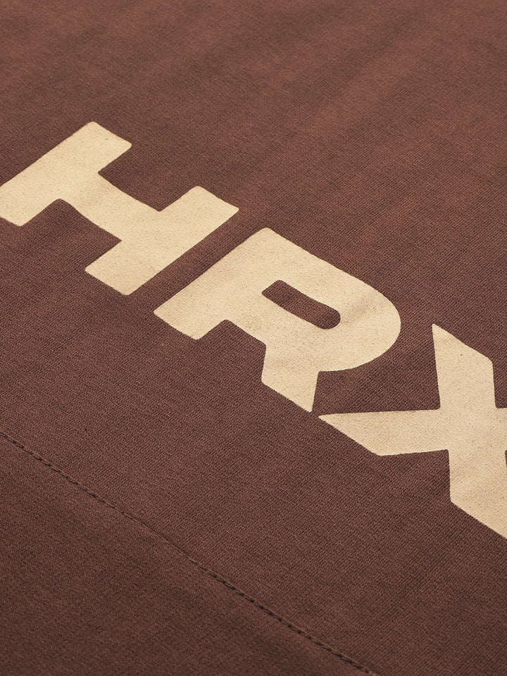 HRX by Hrithik Roshan Brand Logo Print Hooded Training Sweatshirt