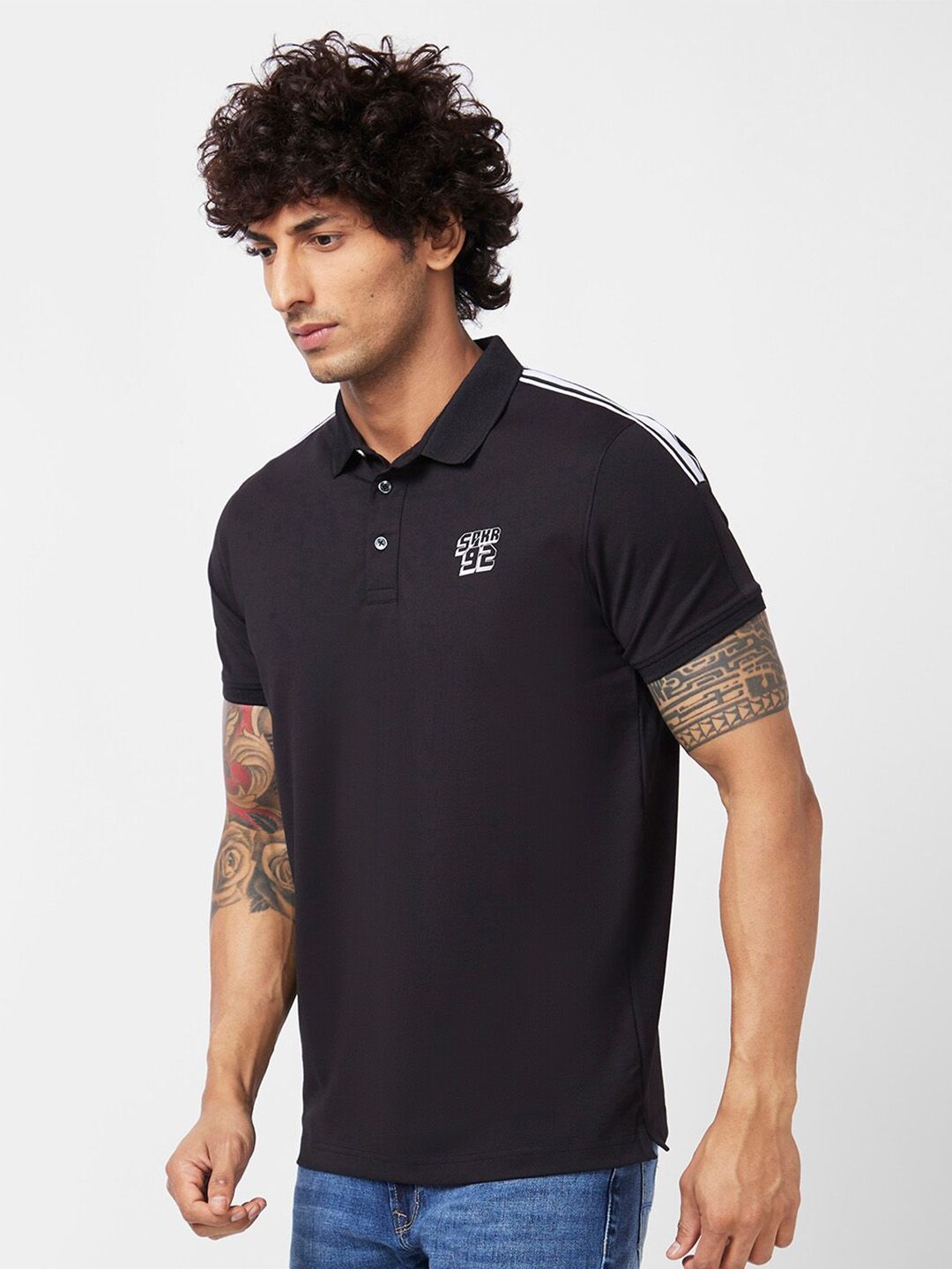 SPYKAR Polo Collar Slim Fit Cotton T-Shirt