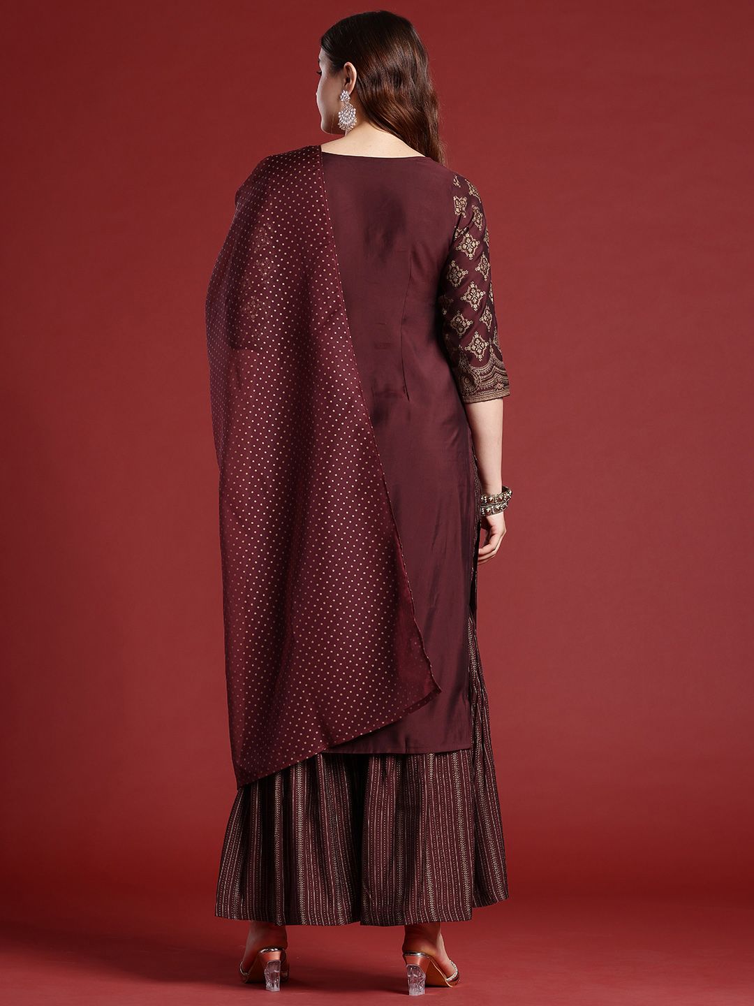Anouk Ethnic Motifs Printed Kurta Set With Dupatta