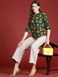 all about you Floral Print Puff Sleeve Top