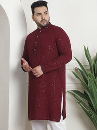 SOJANYA PLUS Sequinned Pure Cotton Kurta