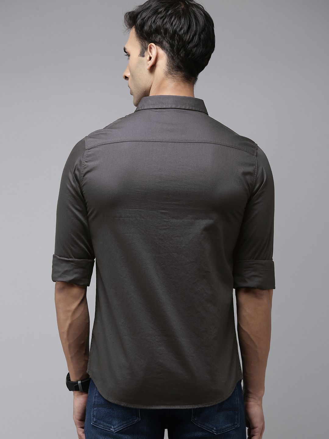 SPYKAR Solid Slim Fit Pure Cotton Casual Shirt