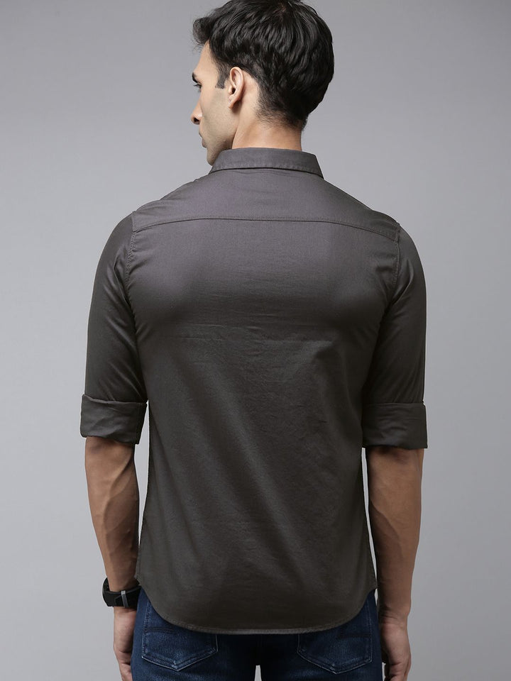 SPYKAR Solid Slim Fit Pure Cotton Casual Shirt