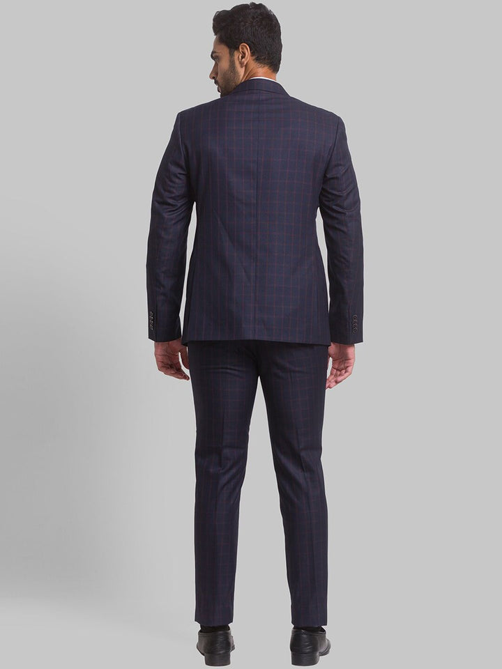 Park Avenue Men Checked Single Breasted Two Piece Formal Suit