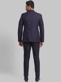 Park Avenue Men Checked Single Breasted Two Piece Formal Suit