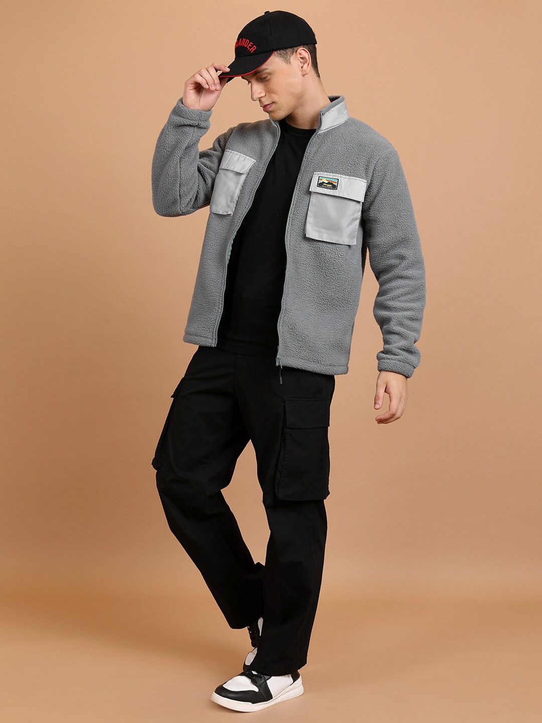 HIGHLANDER High Neck Front-Open Sweatshirt