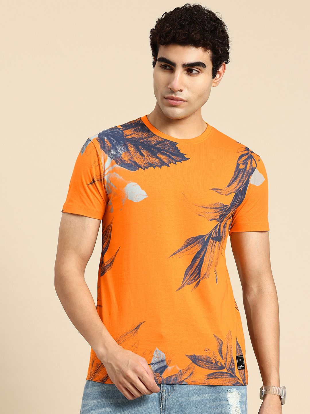 Being Human Graphic Printed Pure Cotton Slim Fit T-shirt