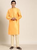 SOJANYA Kurta Campuran Sutera Bercetak Motif Etnik