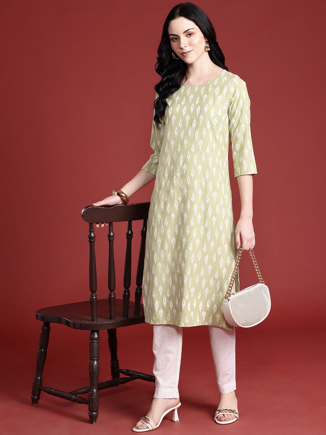 Anouk Women Ikat Printed Kurta