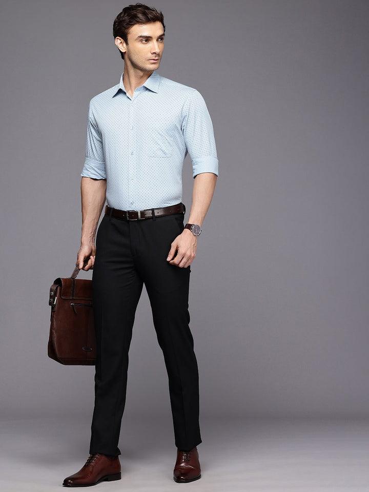 Raymond Pure Cotton Slim Fit Opaque Printed Formal Shirt