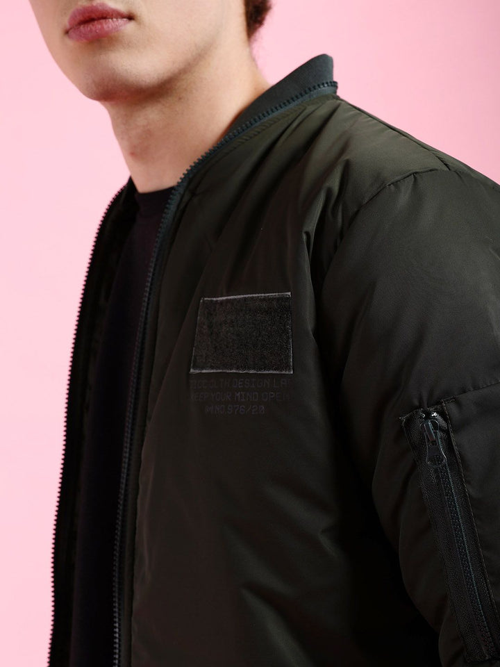 The Indian Garage Co Men Zip-Front Bomber Jacket