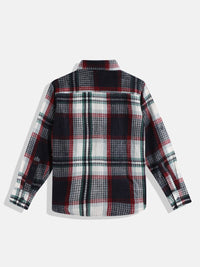 Monte Carlo Boys Acrylic Tartan Checked Textured Casual Shirt