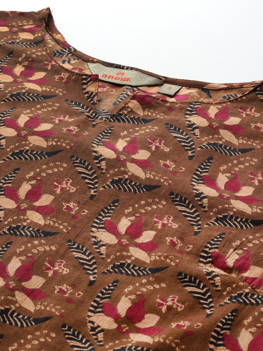 Anouk Women Ethnic Motifs Printed Pure Cotton Kurta with Trousers & Dupatta