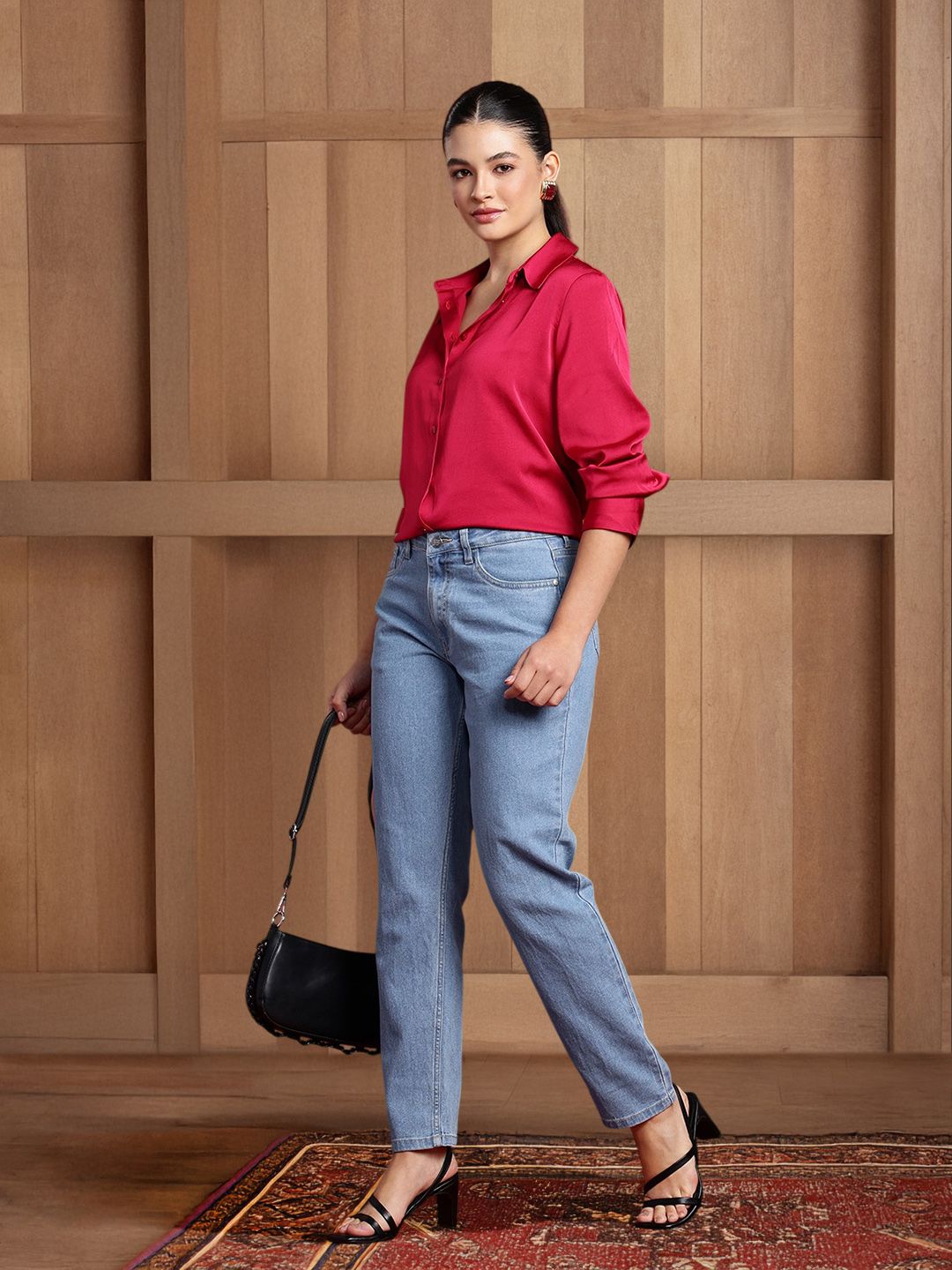all about you Women Boyfriend Fit High-Rise Stretchable Jeans
