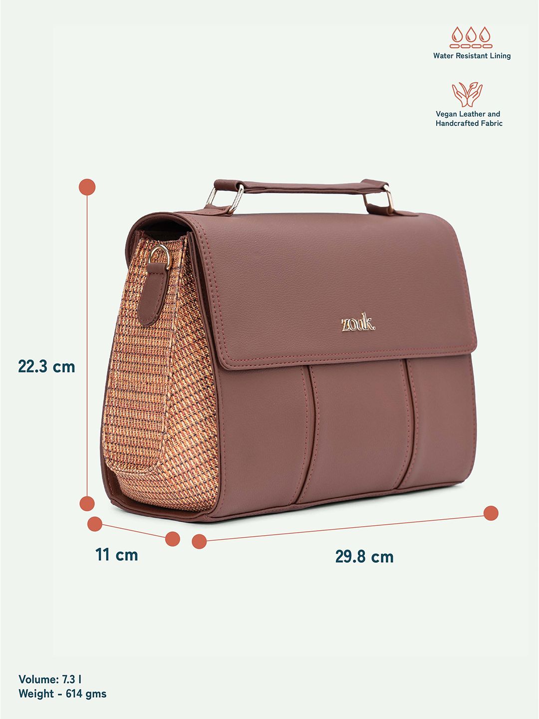 ZOUK Women Bombay Macrame Rhea Kapoor Satchel Bag