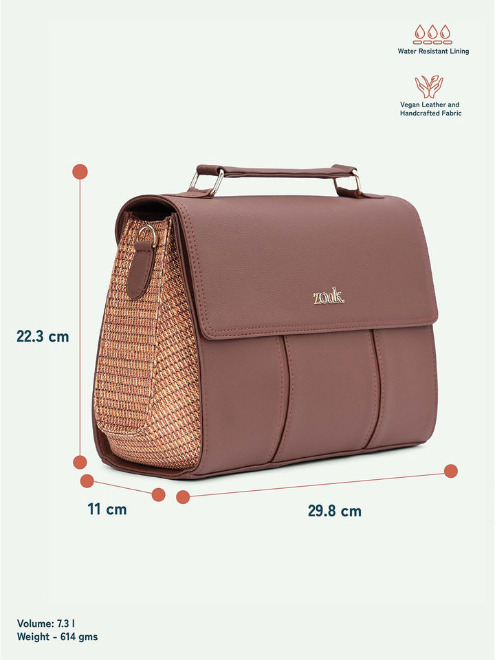 ZOUK Women Bombay Macrame Rhea Kapoor Satchel Bag
