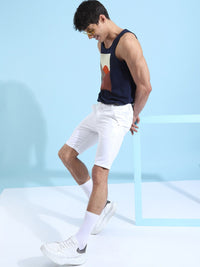 The Indian Garage Co Men Pure Cotton Solid Slim Fit Regular Shorts
