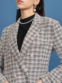 Tokyo Talkies Multi Long Blazer Wideleg Pant Co-Ord Set