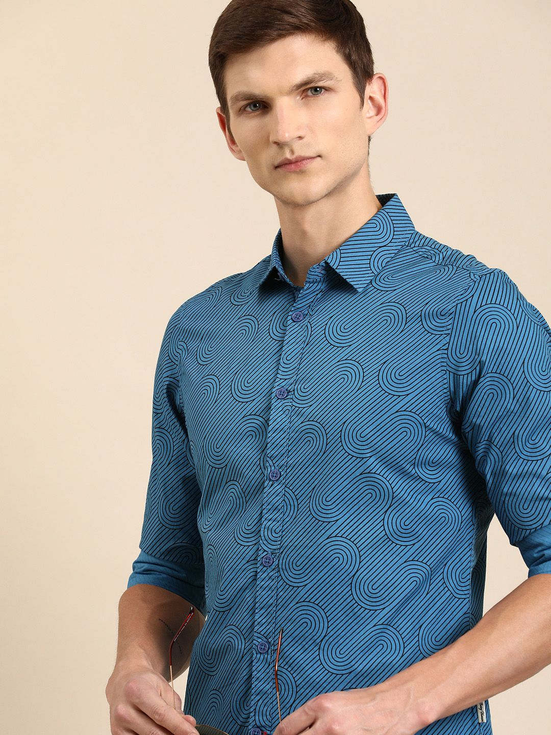 Being Human Men Pure Cotton Slim Fit Printed Casual Shirt