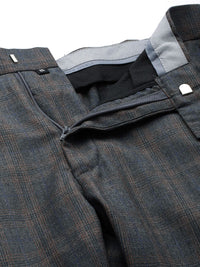 Park Avenue Checked Single Breasted Slim Fit 3-Peice Formal Suit