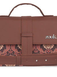 ZOUK Women Printed Jodhpur Damask Iconic Evening Satchel