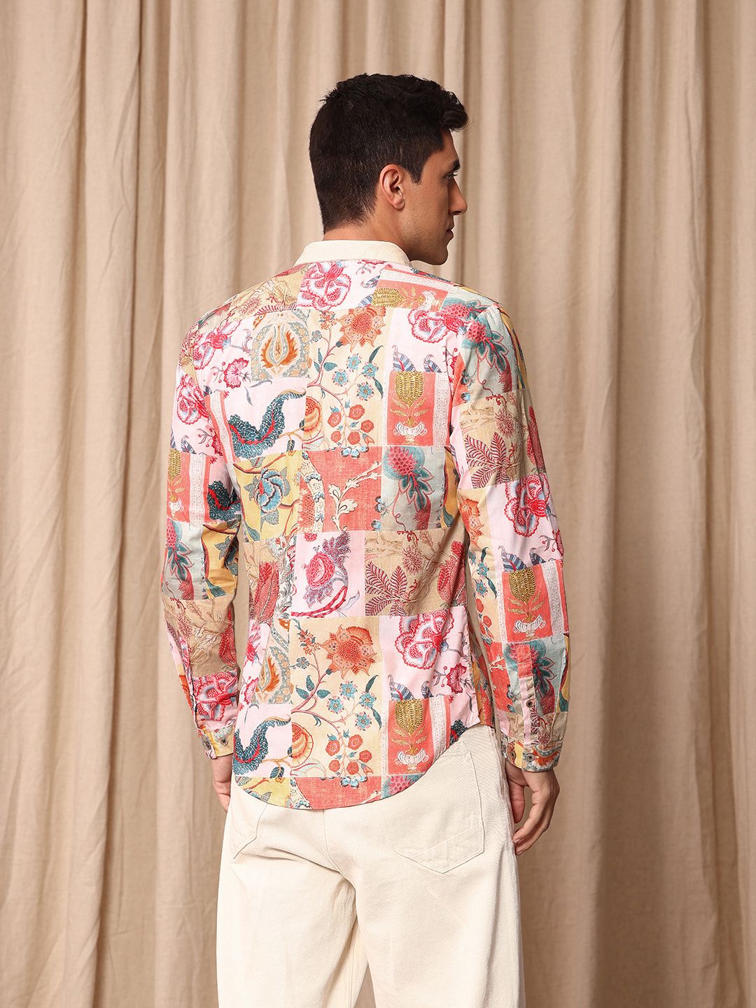 Mr Bowerbird Pure Cotton Tailored Fit Floral Printed Casual Shirt