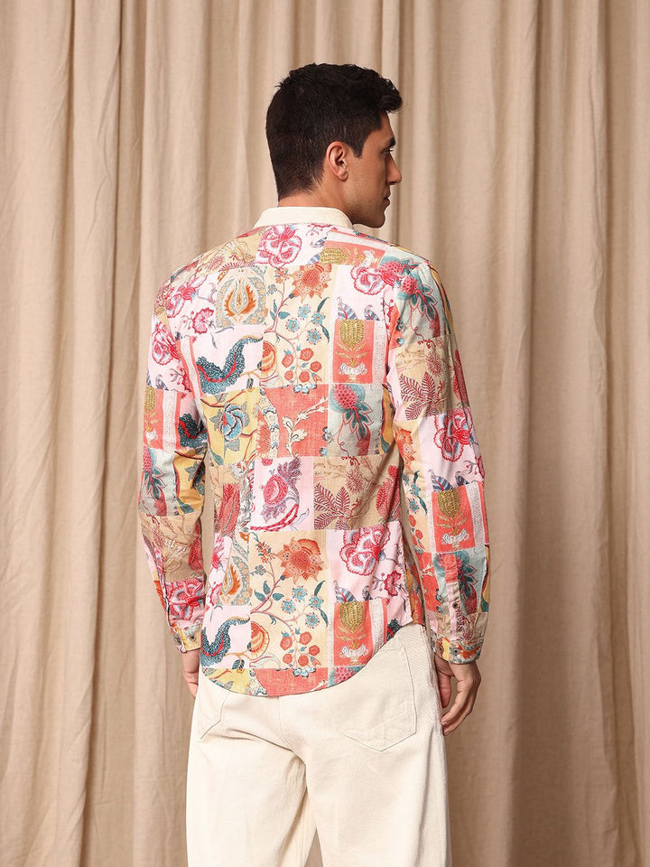 Mr Bowerbird Pure Cotton Tailored Fit Floral Printed Casual Shirt